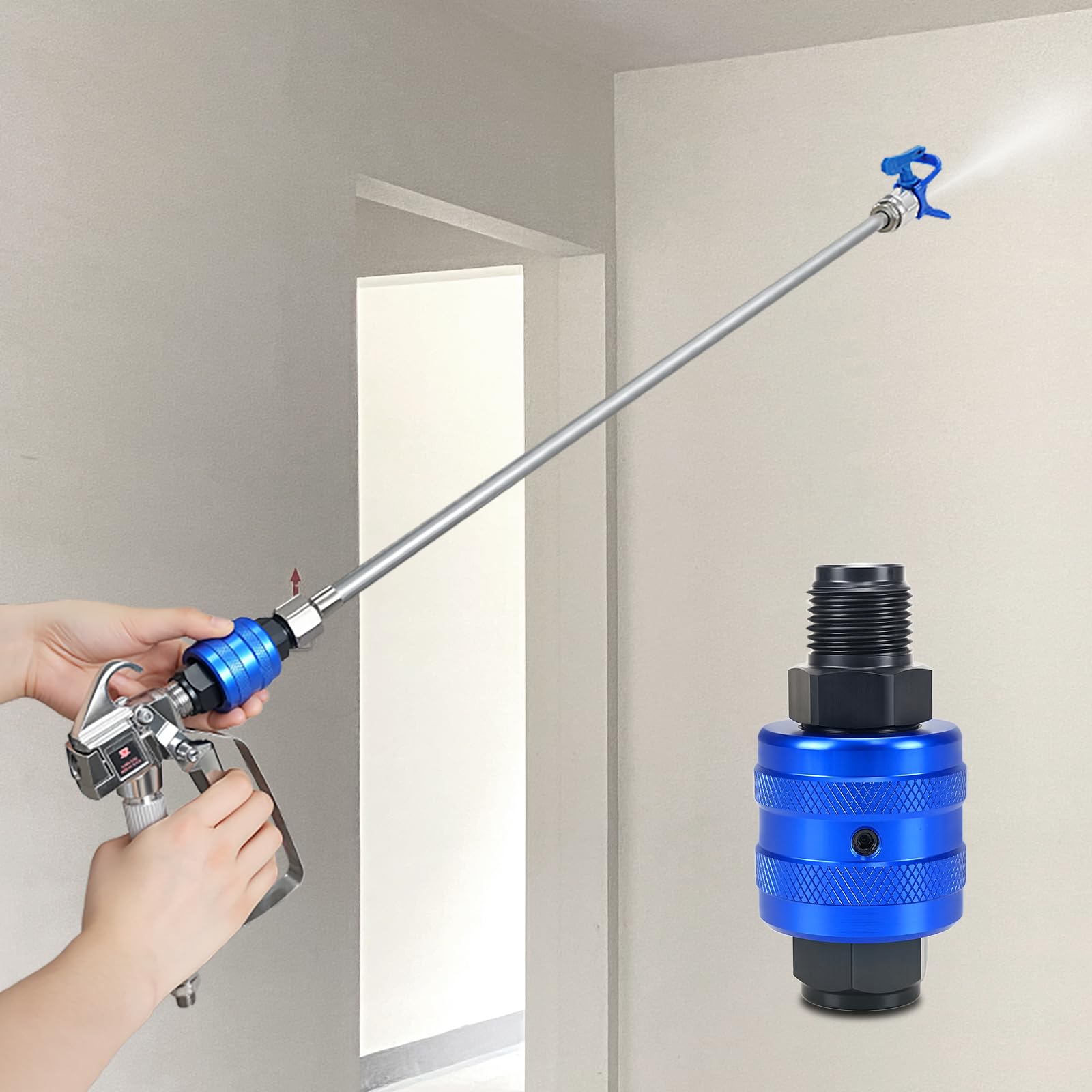 TUDUD Airless Paint Sprayer Swivel Joint 360 Degrees Rotate Spray Gun Joint Connector Accessories Paint Application Tool