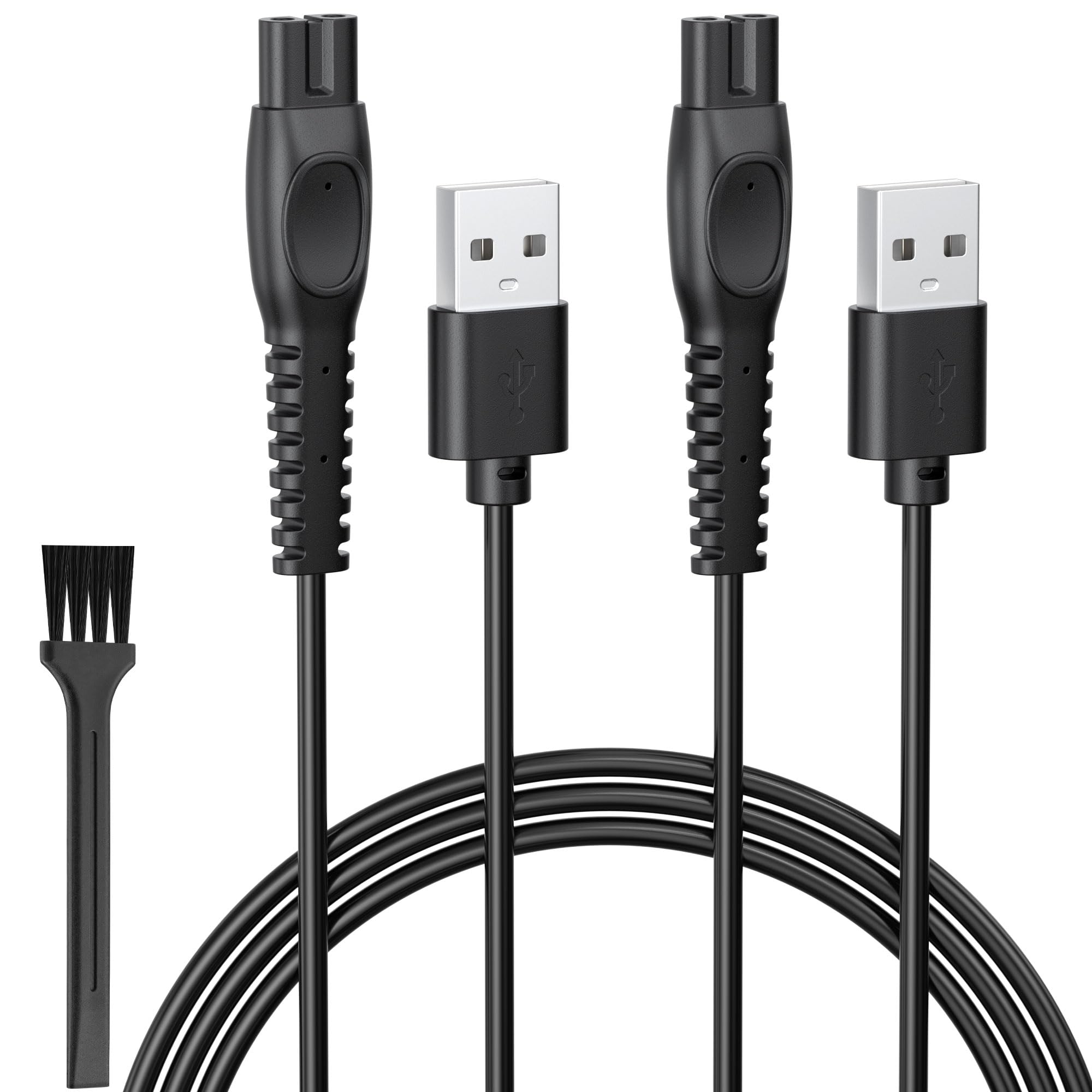 Meliya 2 Pack 5V Shaver Charging Cable for Philips Norelco One Blade 360 QP2724 QP2834 QP1924 QP4631 QP6542 QP4530 QP6552, MG7910 MG5910 MG9525, X3001 S3341 X3052