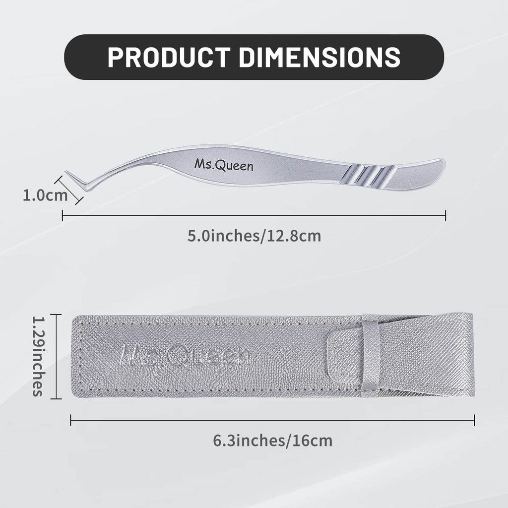 Ms.Queen Eyelash curlers, Precision Master Lash Tweezers S-Curved 45 Degree Eyelash curlers for Mega Volume Lashes Extensions