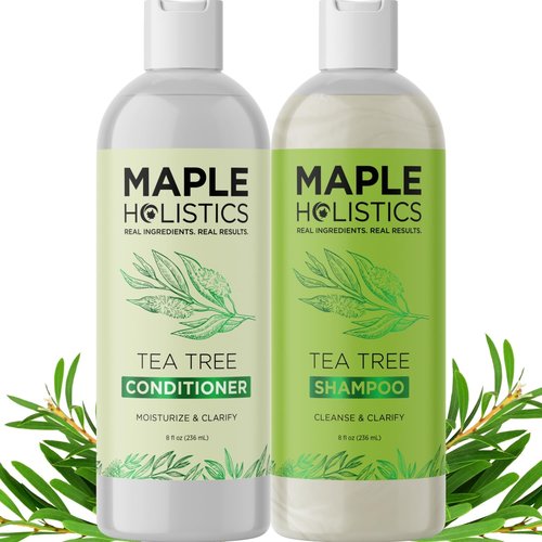 Regine Switzerland Tea Tree Shampoo & Conditioner Set - Sulfate-Free Oily Hair Care with Australian Tea Tree Oil - 8 Fl Oz