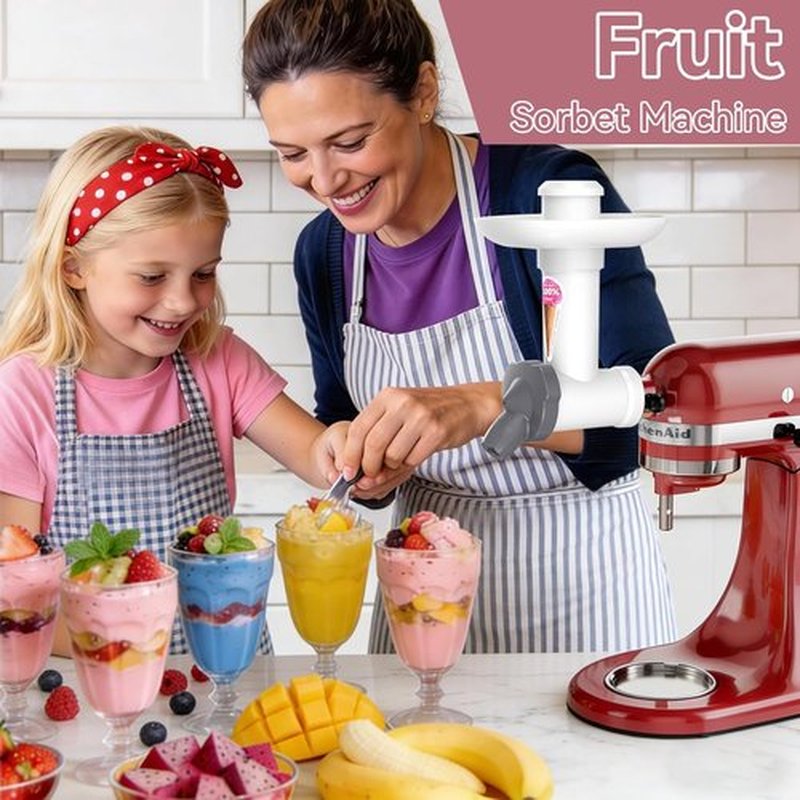 OTOmitra Ice Cream Maker Attachment - Dairy-Free Frozen Fruit Soft Serve & Yogurt Maker | Dishwasher Safe