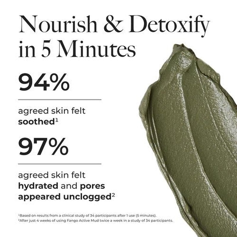 Borghese Advanced Fango Active Mud Mask - Nourishing Exfoliating Face Treatment with Bentonite Clay & Hyaluronic Acid for All Skin Types