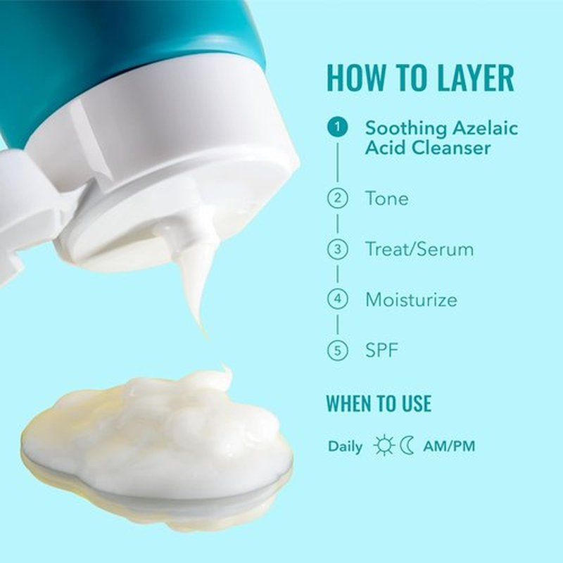 Good Molecules Soothing Azelaic Acid Cleanser - Gentle Non-Foaming Face Wash for Oily & Sensitive Skin - 120 ml