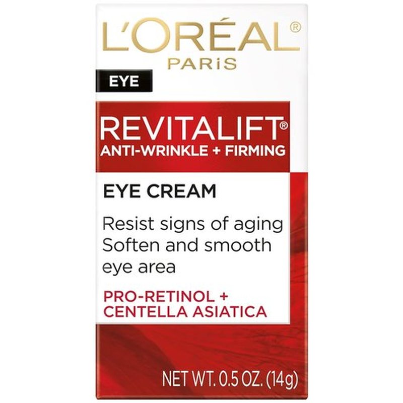 L'Oreal Paris Revitalift Anti-Wrinkle Eye Cream - Pro Retinol Treatment for Dark Circles, 0.5 oz.