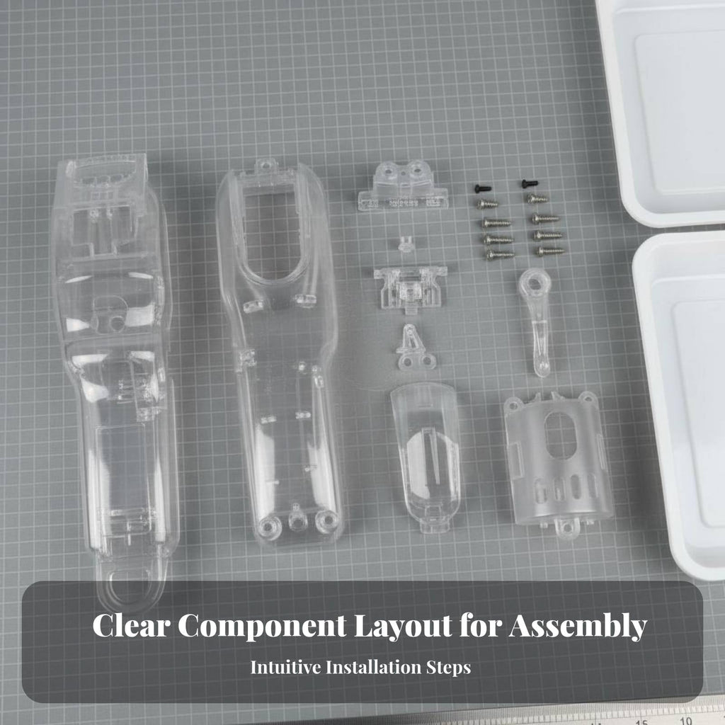Fluorescent Hair Clipper Housing Shell Cover for Wahl 8148/8591/8504, Clear DIY Replacement Case