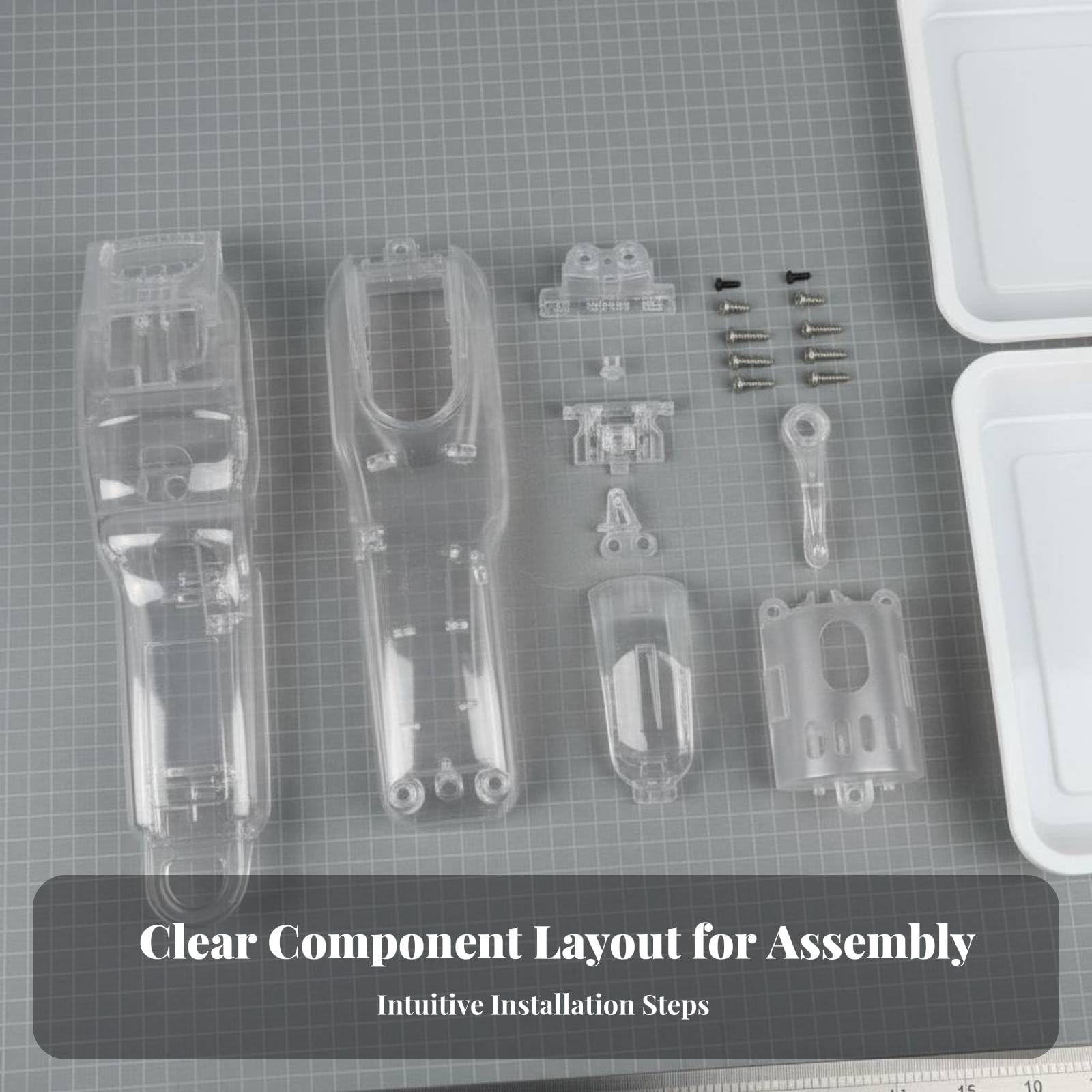 Fluorescent Hair Clipper Housing Shell Cover for Wahl 8148/8591/8504, Clear DIY Replacement Case