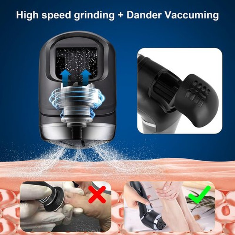 Electric Foot Callus Remover, IPX7 Waterproof Pedicure Kit Rechargeable Calloused Feet Remover Tool with LCD Display, 2-Speed Dual Motors for Efficient Exfoliation of Dead Skin on Feet