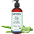 PURA D'OR ORGANIC Aloe Vera Gel Lavender (16 Oz X 3) All Natural - ZERO Artificial Preservatives - Deeply Hydrating & Moisturizing - Sunburn, Bug Bites, Rashes, Small Cuts, Eczema Relief - Skin & Hair