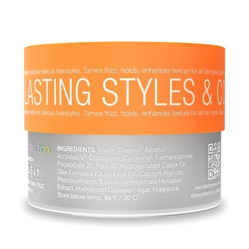 Lux Collection Style Lux for Twists Locs Braids with Castor Oil, Keratin, Biotin, and Olive Oil - Naturally Derived, Extreme Holding Frizz Free, 10.58 Ounce, Peach