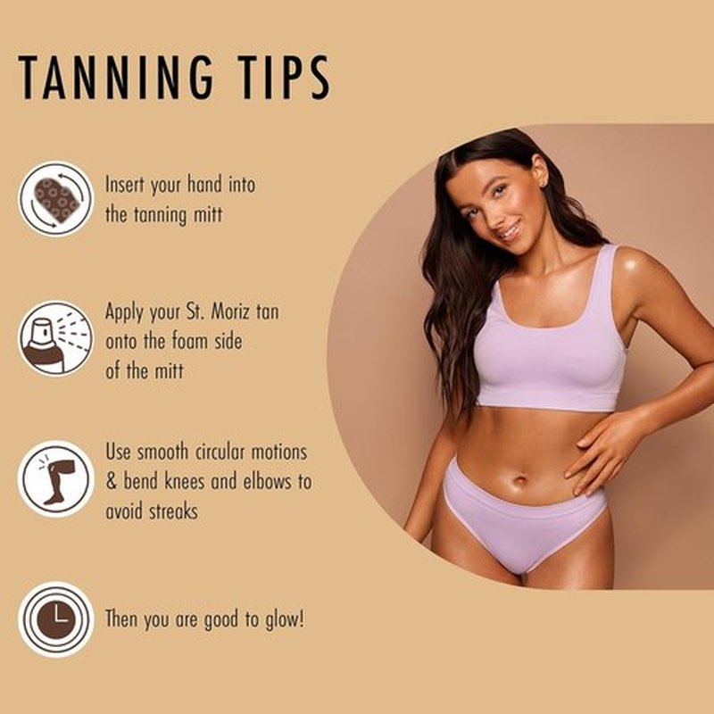 St Moriz Velvet Self Tanning Mitt - Reusable Applicator Glove for Streak-Free Tan - Ideal for All Self Tanner Products - Single Pack