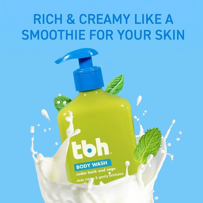 TBH Body Wash for Teens & Kids - Gentle Formula for Sensitive Skin - Natural Ingredients - 12 oz