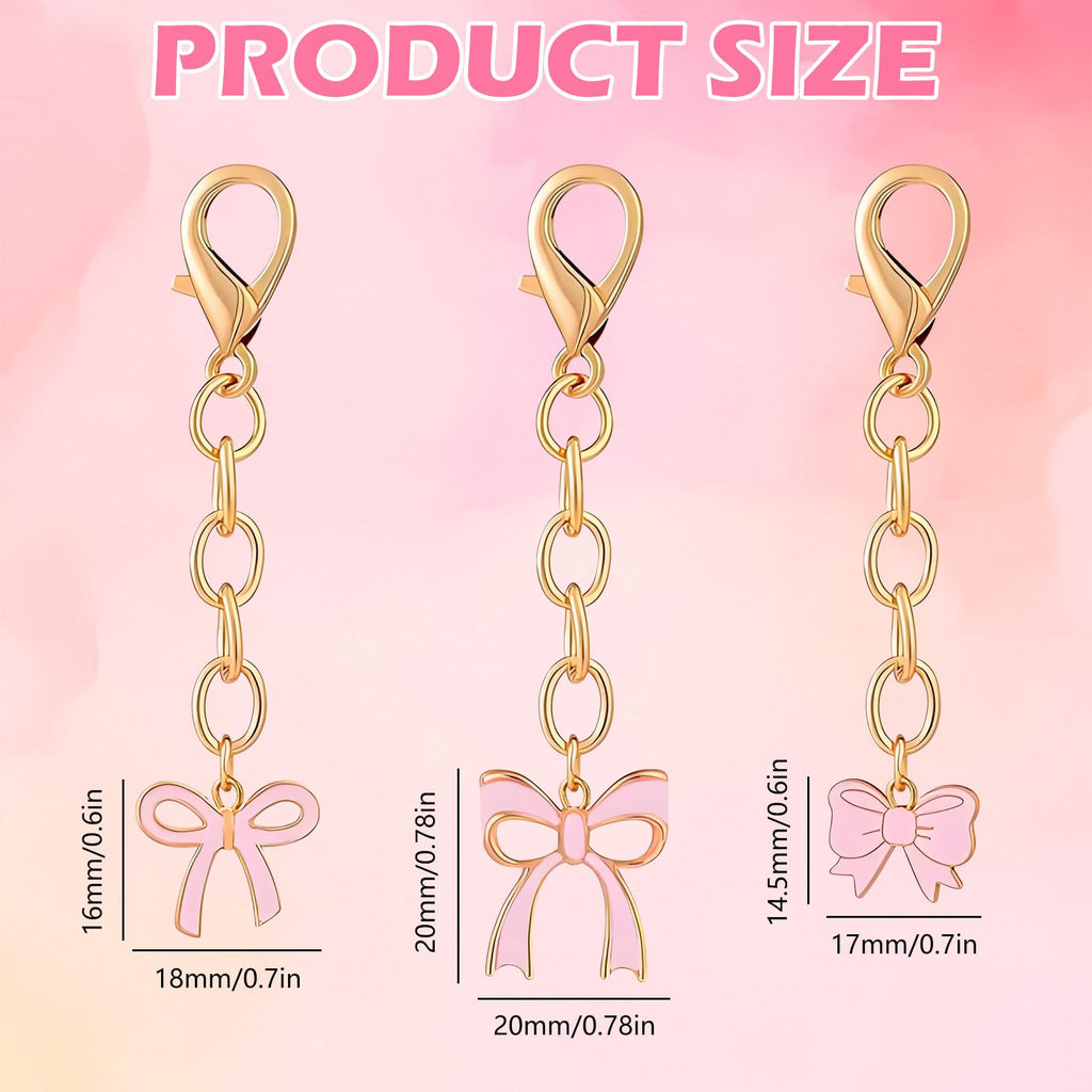 HINGTAI 30Pcs Bow Keychain, Cute Bow Party Favors for Women Bag Charm Purse Friends Gift Supplies for Women, Not Easily Damaged Suitable for Birthday Parties Gifts Supplies