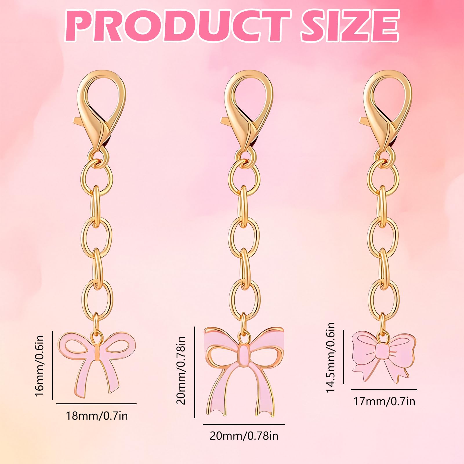 HINGTAI 30Pcs Bow Keychain, Cute Bow Party Favors for Women Bag Charm Purse Friends Gift Supplies for Women, Not Easily Damaged Suitable for Birthday Parties Gifts Supplies