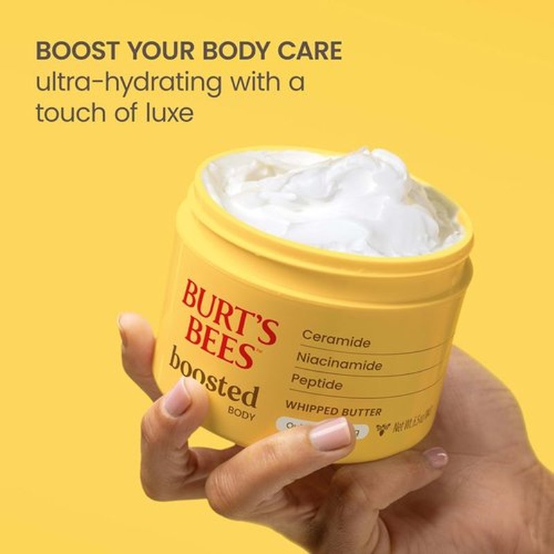 Burt's Bees Body Butter - Quick-Absorbing Formula with Ceramide & Peptide Complex | Tropical Scent, 6.5 oz