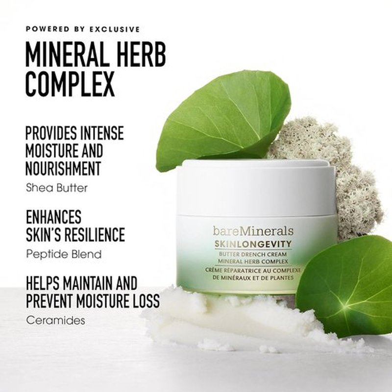 bareMinerals Face Cream Bundle - Hydrating Butter Drench + Barrier Boosting Serum, 2-Piece Set