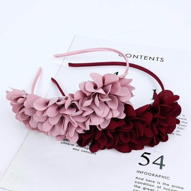 Dizila 8 Pieces Retro Flower Headbands Floral Hair Bands Hoops Wedding Birthday Party Christmas Hair Accessories for Women Girls Teens Kids