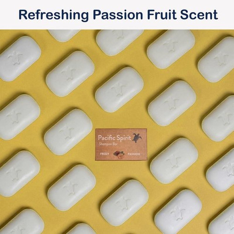 Pacific Spirit Shampoo Bar for Curly & Wavy hair with Coconut Moisturizing and Conditioning - 2 in 1 - Tropical Scent, 3.53 Oz.
