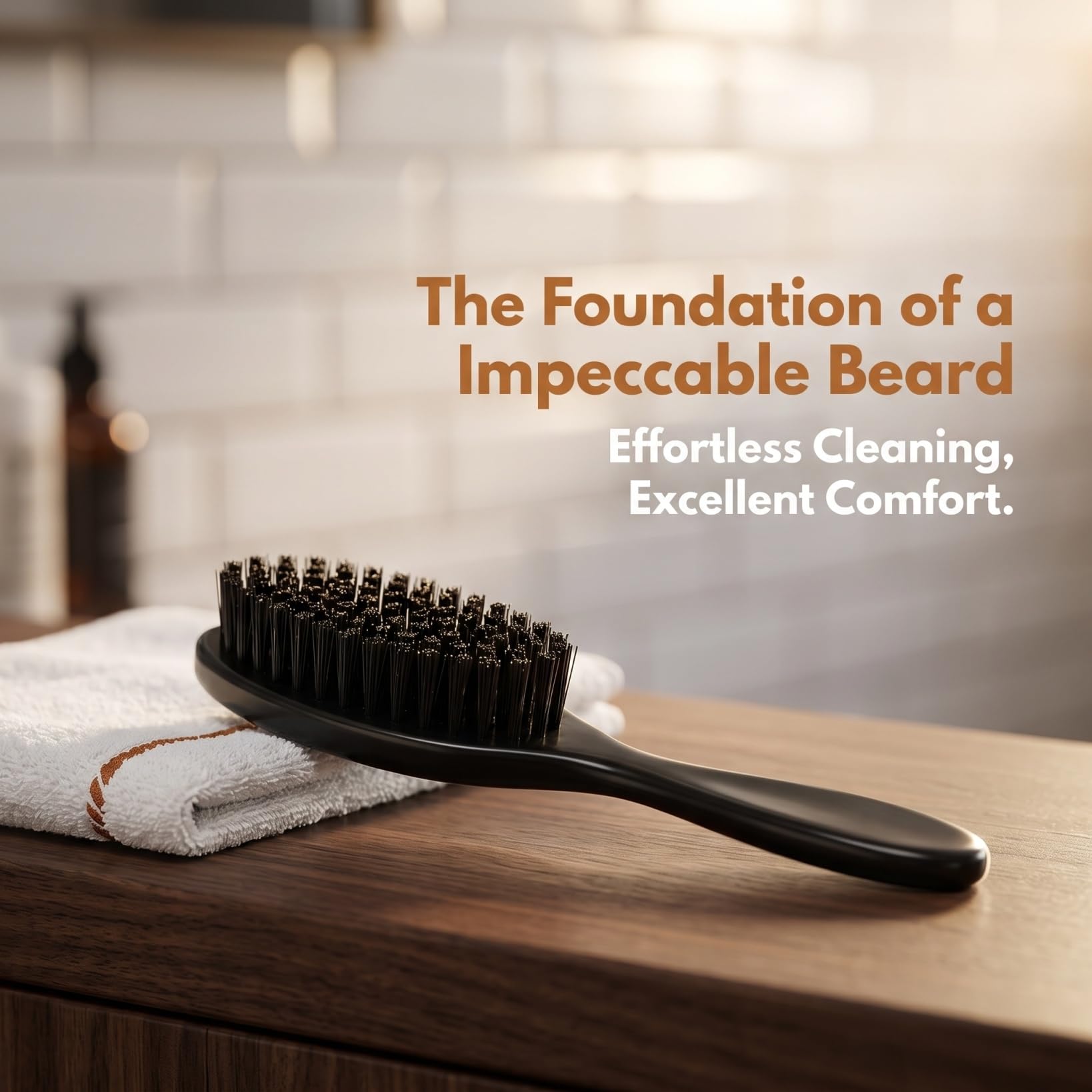 Mikinona Beard Brush 4 Pack Barber Fade Brush for Men Soft Bristle Grooming Beard Shaping Tool Barber Shop Neck Duster for Face Hair Cleaning and Care