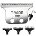 Wahl 2215 Replacement T Wide Blades - Adjustable Stainless Steel Zero-Gap for 5 Star Detailer Trimmer (Silver)