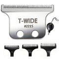 2215 Replacement T Wide Blades Compatible with Wahl 5 Star Detailer Li Trimmer(8081) and (8171) - Adjustable Stainless-steel Zero-Gap Trimmer Blade （1PC-silver)