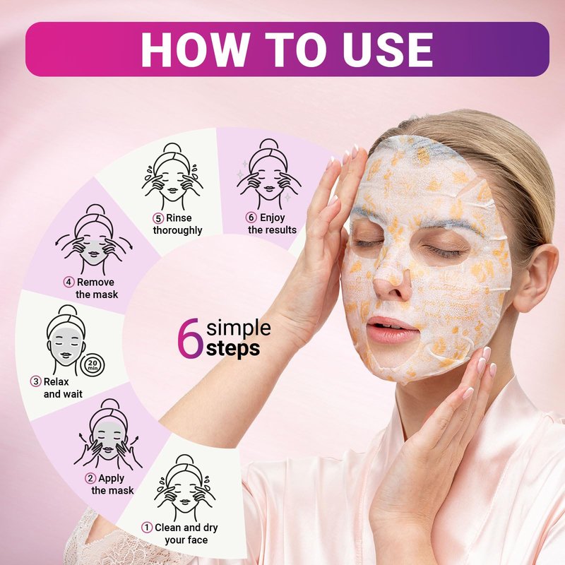 VIABEAUTY 12 Pack of Snail Mucin Mask Collagen Face Mask with Ceramides & Hyaluronic Acid Facial Sheet Mask - Rejuvenating, Deep Hydrating & Moisturizing Face Masks Skincare for All Skin Types