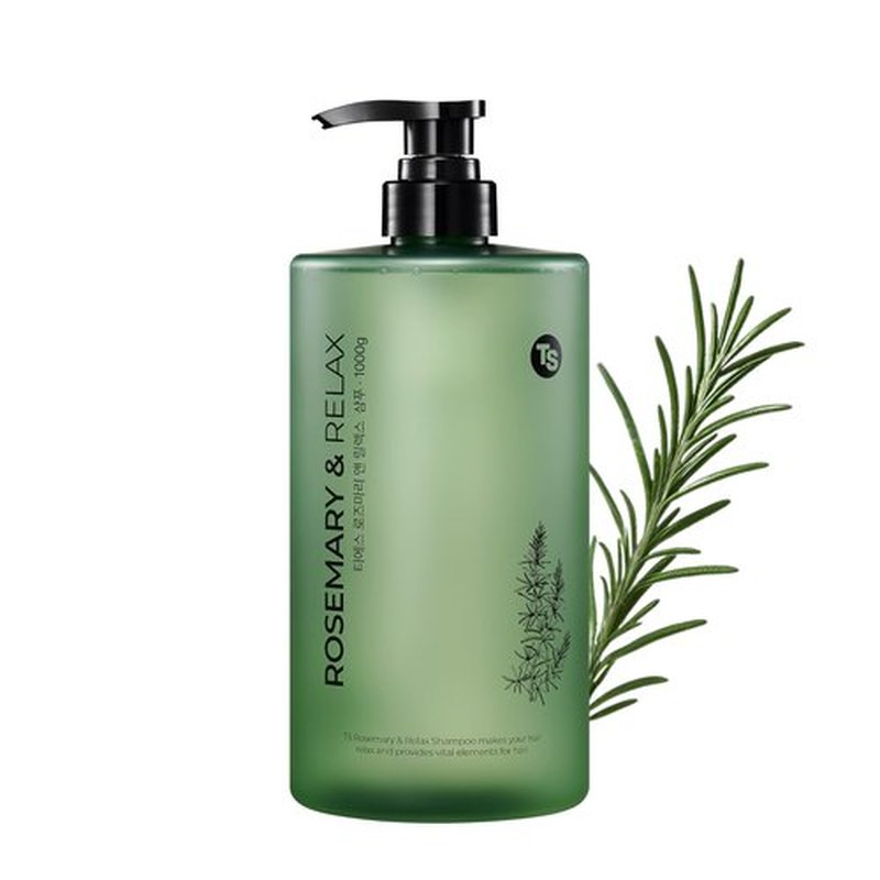 TS Rosemary & Relax Shampoo (1000g) Hydrating & Calming | Natural Ingredients | Sulfate-Free | Korean Shampoo (35.2 Fl oz)