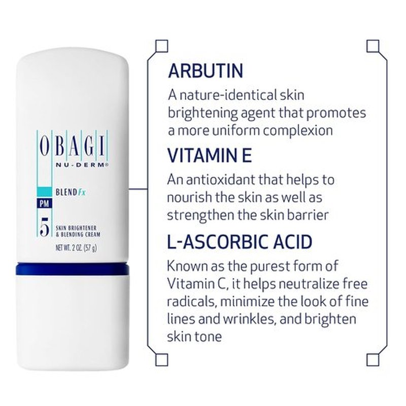 Obagi Nu-Derm Blend Fx - Skin Brightening Cream with Arbutin, Vitamins C & E for Soft, Radiant Skin