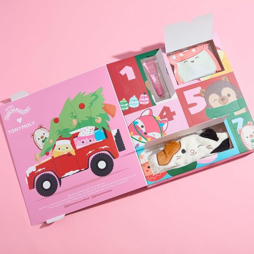 TONYMOLY x Squishmallows Advent Calendar 2025 - 7-Day Skincare Set with Hand Cream, Lip Gloss & Masks