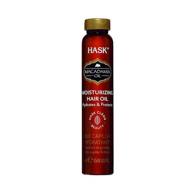 Hask Macadamia Oil Hair Treatment - Revitalizing Shine Formula | 0.625 Ounces