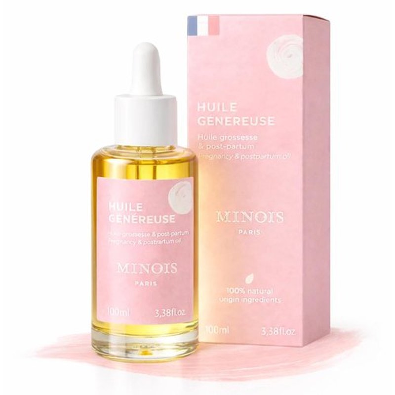 Minois Paris Pregnancy Body Oil - Organic Stretch Mark Prevention & Firming Skin Therapy - Made in France
