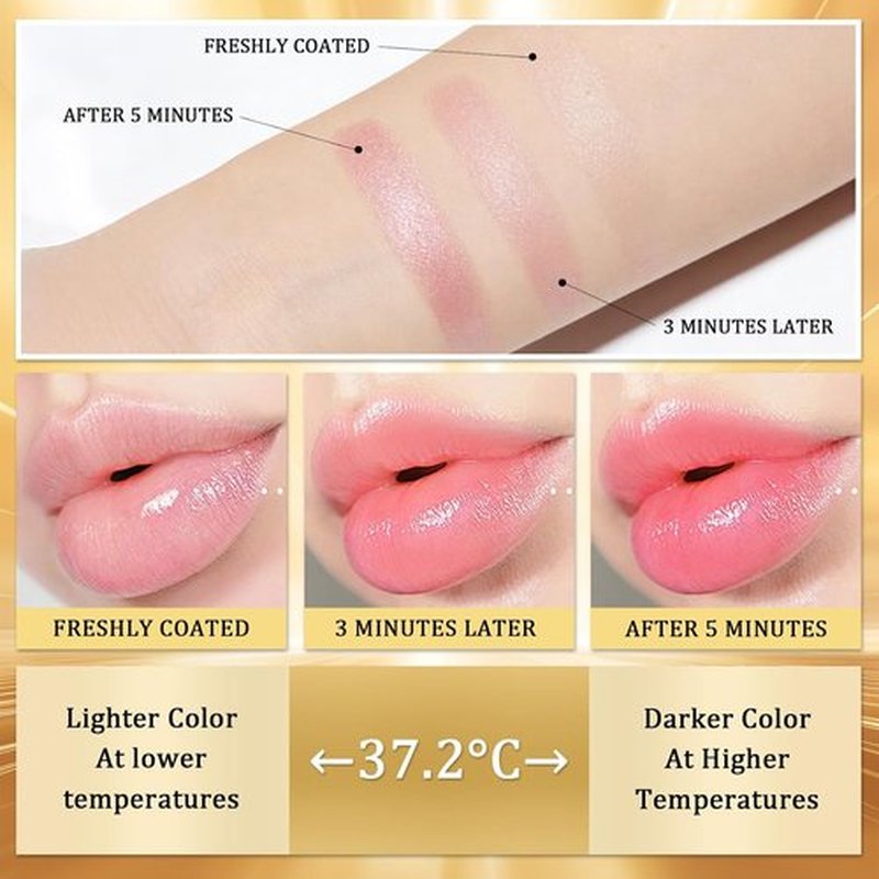 PH Adjusting Lipstick for Mature Women - 2 Pcs Color Changing, Transfer Proof & Long-Lasting Waterproof