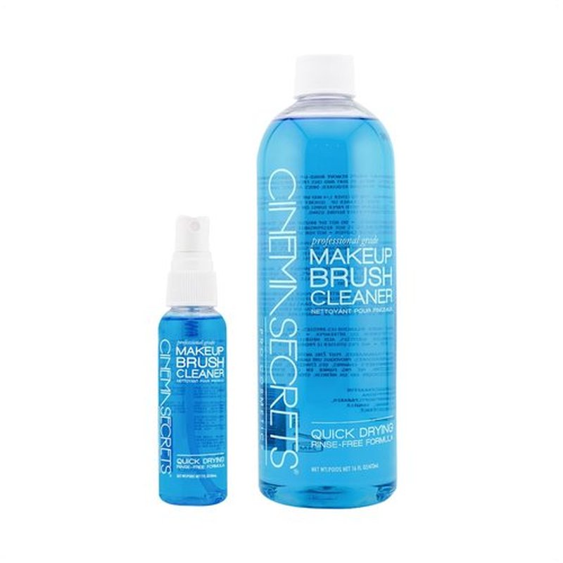 Cinema Secrets Makeup Brush Cleaner - Quick-Drying & Rinse-Free Solution - 16 fl oz & 2 fl oz Combo