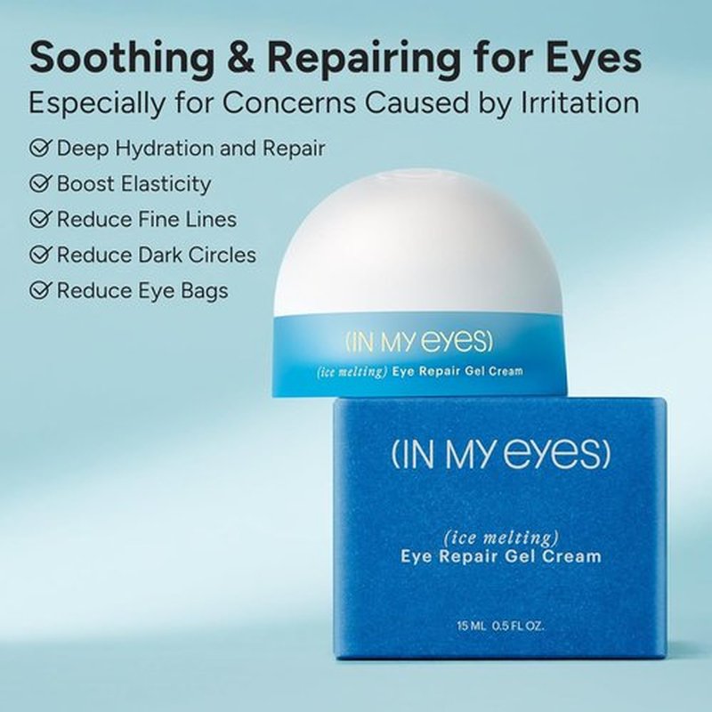 In My Eyes Eye Repair Gel Cream - Anti-Wrinkle Under Eye Treatment with Caffeine & Lutein, 0.5 oz.