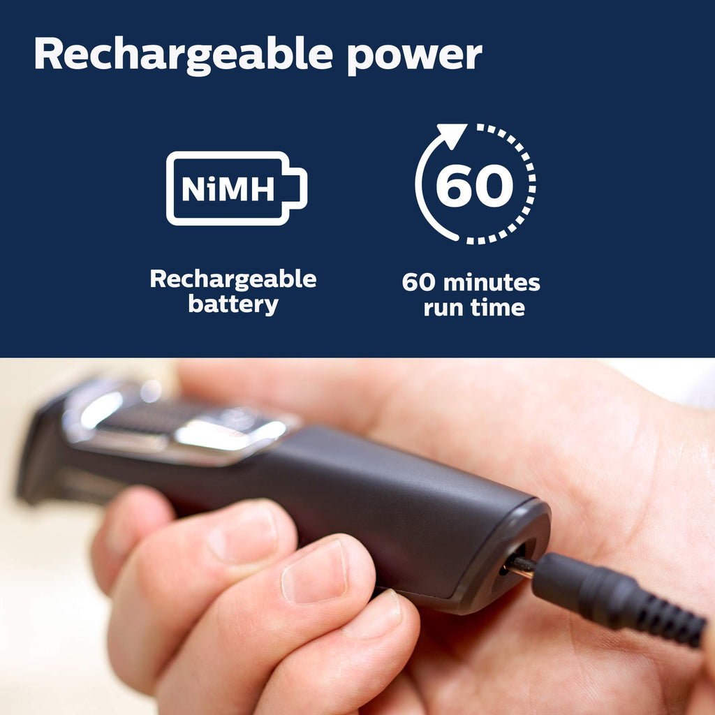 Philips Multigroom Series 3000 Cordless with 10 Trimming Accessories, Lithium-Ion and Storage Bag, MG3750/10