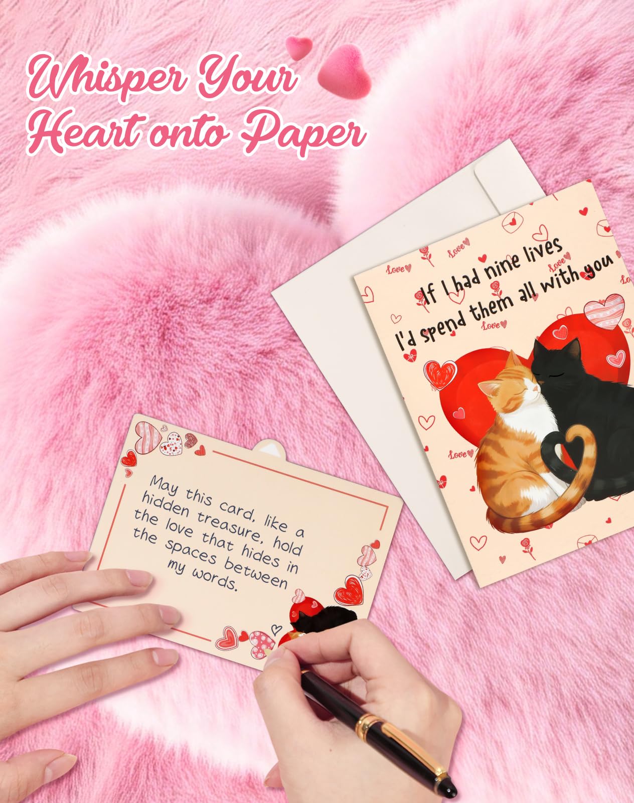 Coralogo Pop Up Anniversary Card - Cat Couple Theme 3D Romantic Anniversary Pop Up Card Cute Wedding, Birthday Thinking of You Cards with Envelope Gift for Cats Lover, Her, Him, Wife, Girlfriend, Boyfirend, Husband