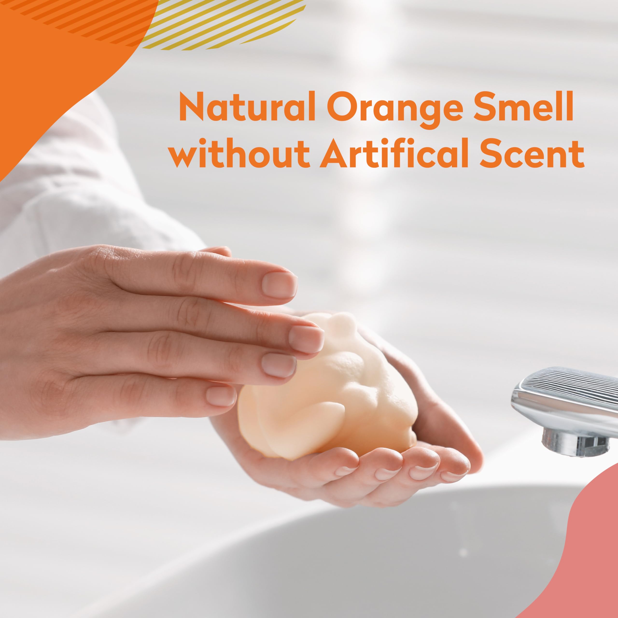 ORANGE HOUSE Color Changing Foaming Hand Soap, Plant-Based Moisturizing Foam with Natural Orange Oil, Gentle Formula, 11.8 Fl Oz (1 Pack)