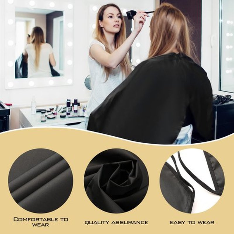 JenPen 3 Pcs Shampoo Cape Hair Color Cape for Salons Clients Makeup Hair Dye, 3 Colors(Black,Gray,Purple,Classic)