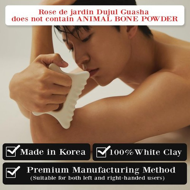 ROSE DE JARDIN Ceramic Gua Sha, Face&Body Guasha, Korean Gausha, Face Lift, Muscle Relief Massage Board, Skin Care Gift for Men Women