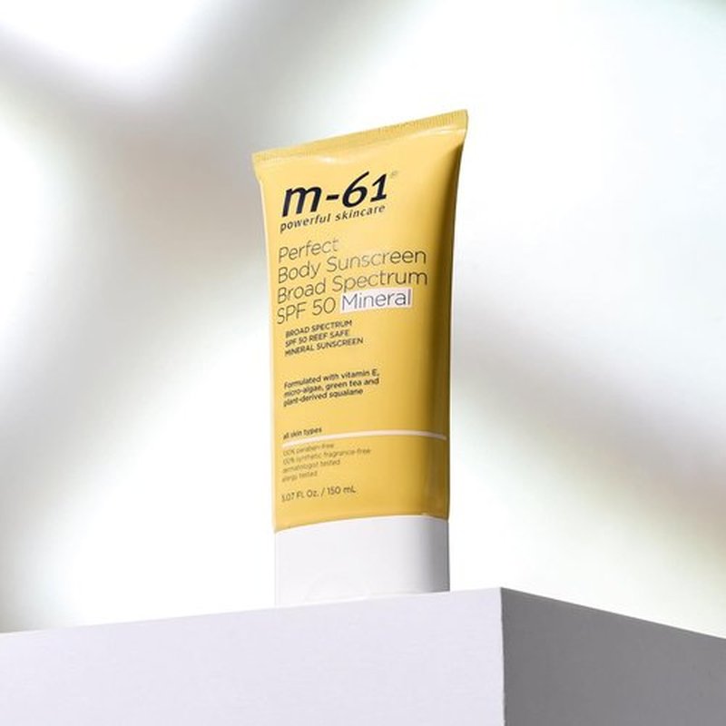 M-61 Perfect Mineral Sunscreen SPF 50 - Reef-Safe Formula with Vitamin E & Green Tea Extract