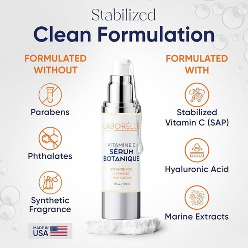 Skiennix Vitamin C Serum - Brightening & Hydrating Dark Spot Corrector with Vitamin E & Hyaluronic Acid (1 fl oz)