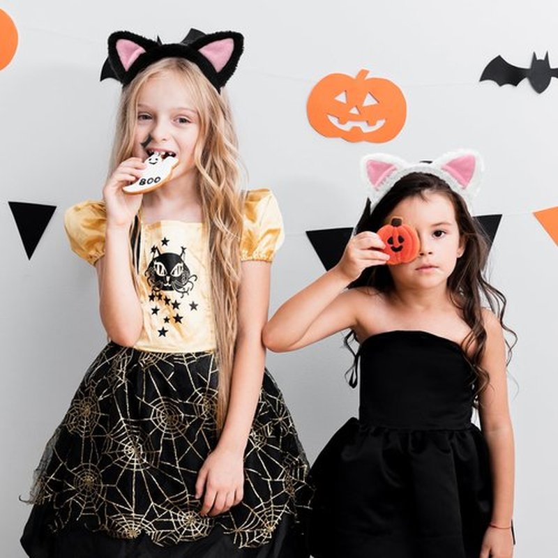 2-Pack Black and White Cat Ears Headbands - Pink Inner Ears, Fuzzy Kitten Headwear, Hair Accessories for Adults Kids, Spa, Skin Care, Plush Makeup, Halloween, Cosplay, and Animal-Themed Party Supplies