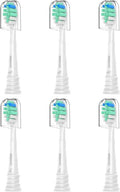 Philips Sonicare Replacement Toothbrush Heads - Snap-On C2/C1 Compatible, 6 Pack for Superior Cleaning