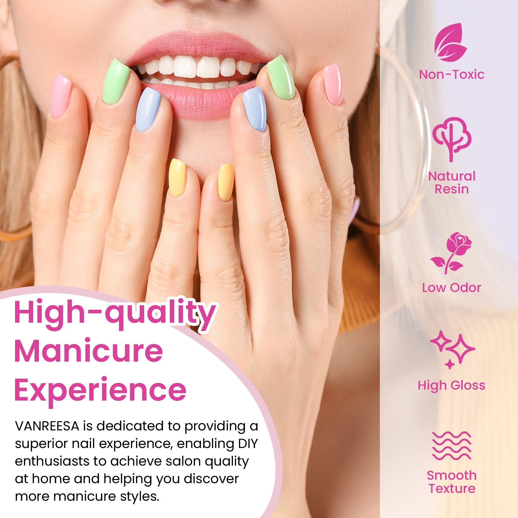 VANREESA 42 Pcs Gel Nail Polish Kit with U V Light 24 Popular Colors Gel Polish Nail Kit Green Blue Purple Pink Orange Complete Nail Kit with Manicure Tools Gifts for Women Girls