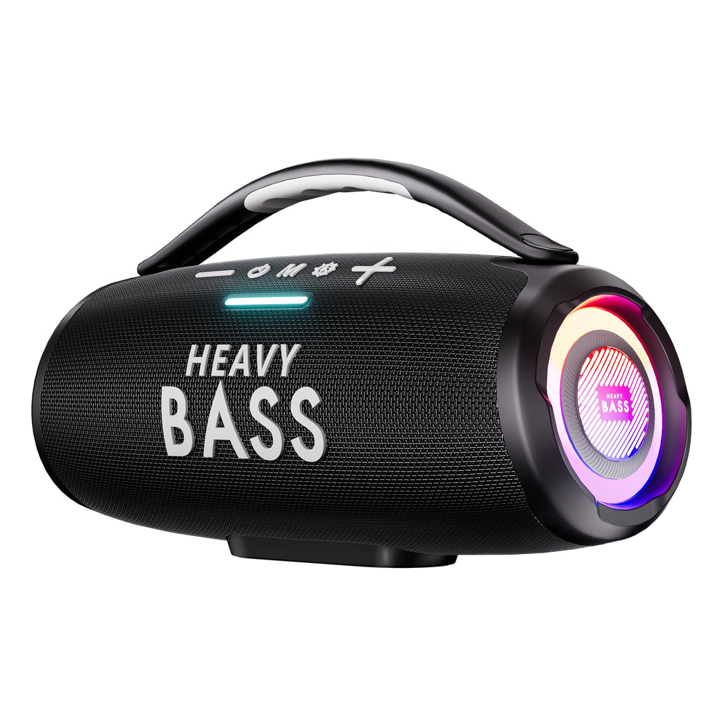 HEAVY BASS Speakers Bluetooth Wireless, 80W Max Loud Portable Speaker with Deep Bass, 20H Playtime, IPX6 Waterproof, Dual Pairing, Perfect for Home,Party,Travel,Outdoors