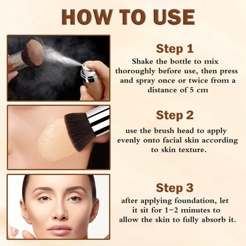 LZXLUKGIR Air Brush Makeup Foundation,Magic Minerals Airbrush Foundation Makeup,Silk Flawless,Buildable Coverage,Moisturizing Formula for Smooth Radiant Skin (01 Natural/Warm Porcelain)
