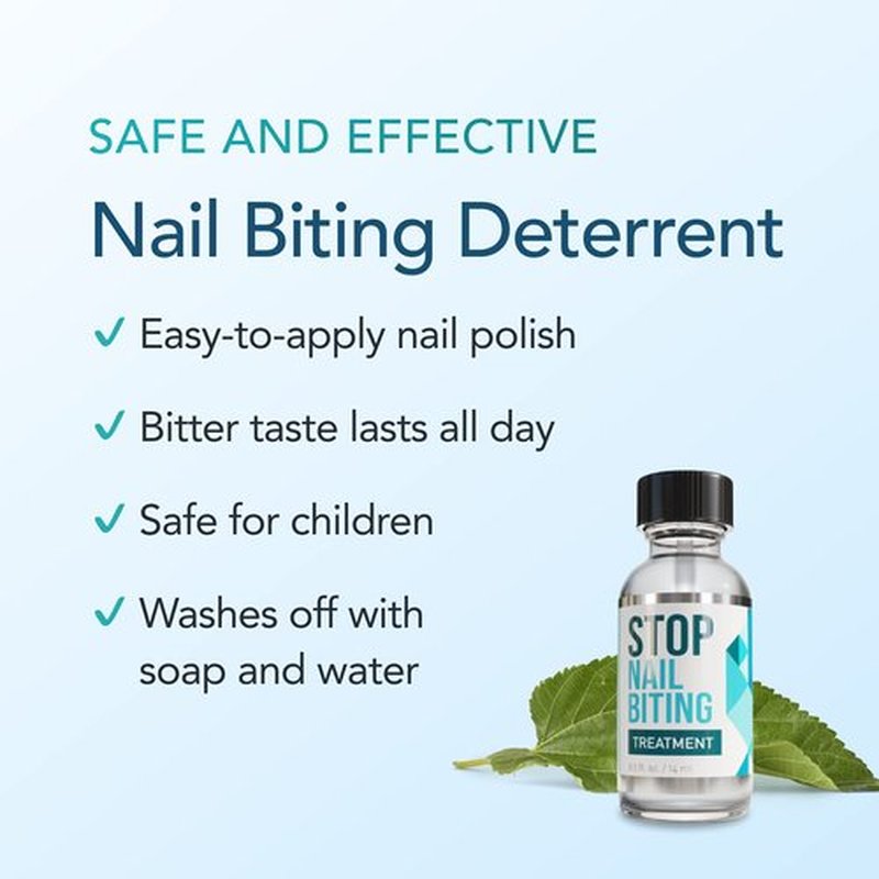 Stop Nail Biting Treatment for Kids, Clear Bitter Nail Polish to Gently Break the Habit, Safe & Comforting Nail Biting Prevention for Kids, Supports Healthy Nail Growth, 0.5 fl oz - Packaging May Vary