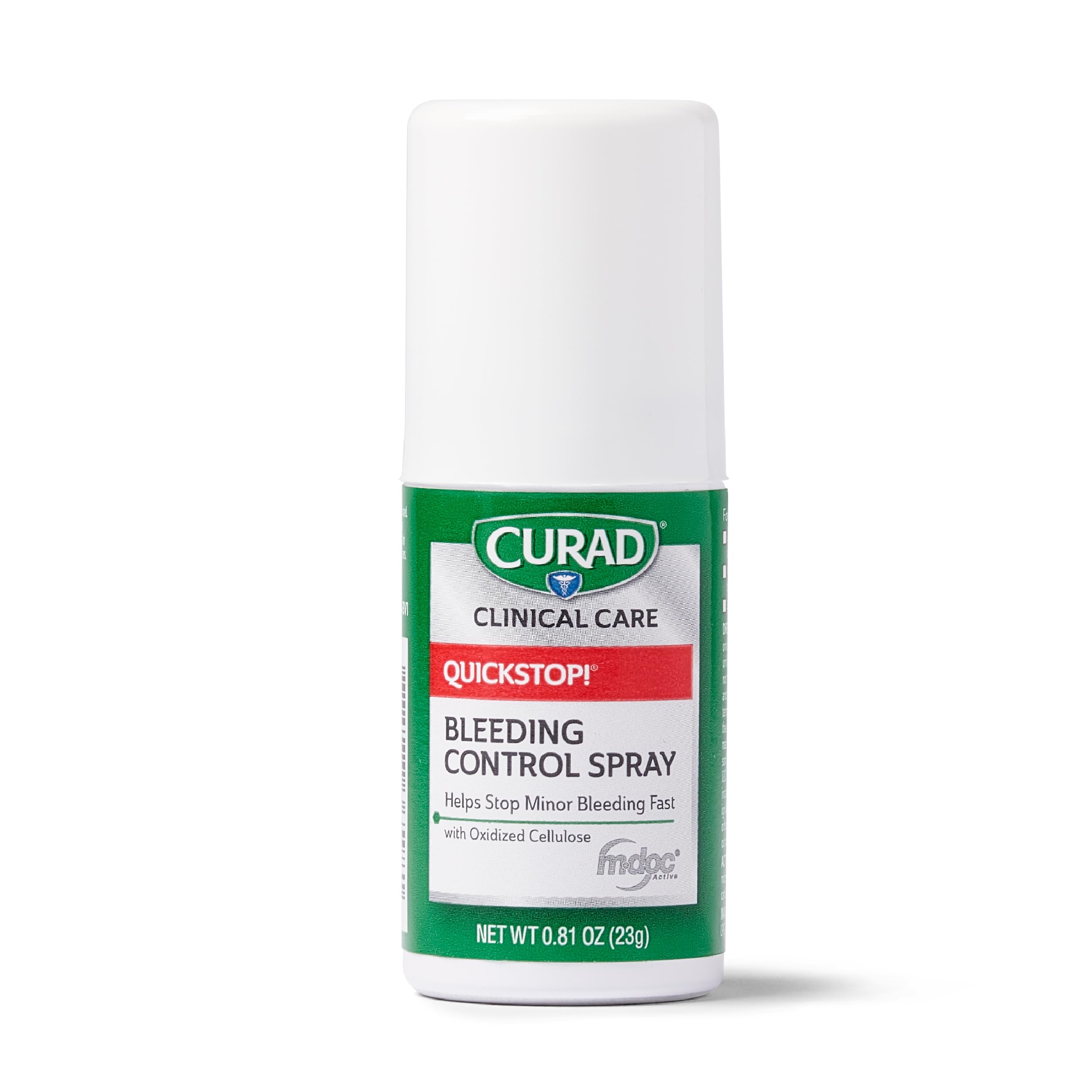 CURAD QuickStop!® Bleeding Control Spray | .81oz | Fast-Acting Solution for Persistent Bleeding | For Minor Cuts & Scrapes | 1 Count