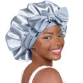 YANIBEST Adjustable Satin Bonnet for Sleeping Women Double Layer Hair Bonnet Reduce Friction Prevent Frizz Natural Curly Hair