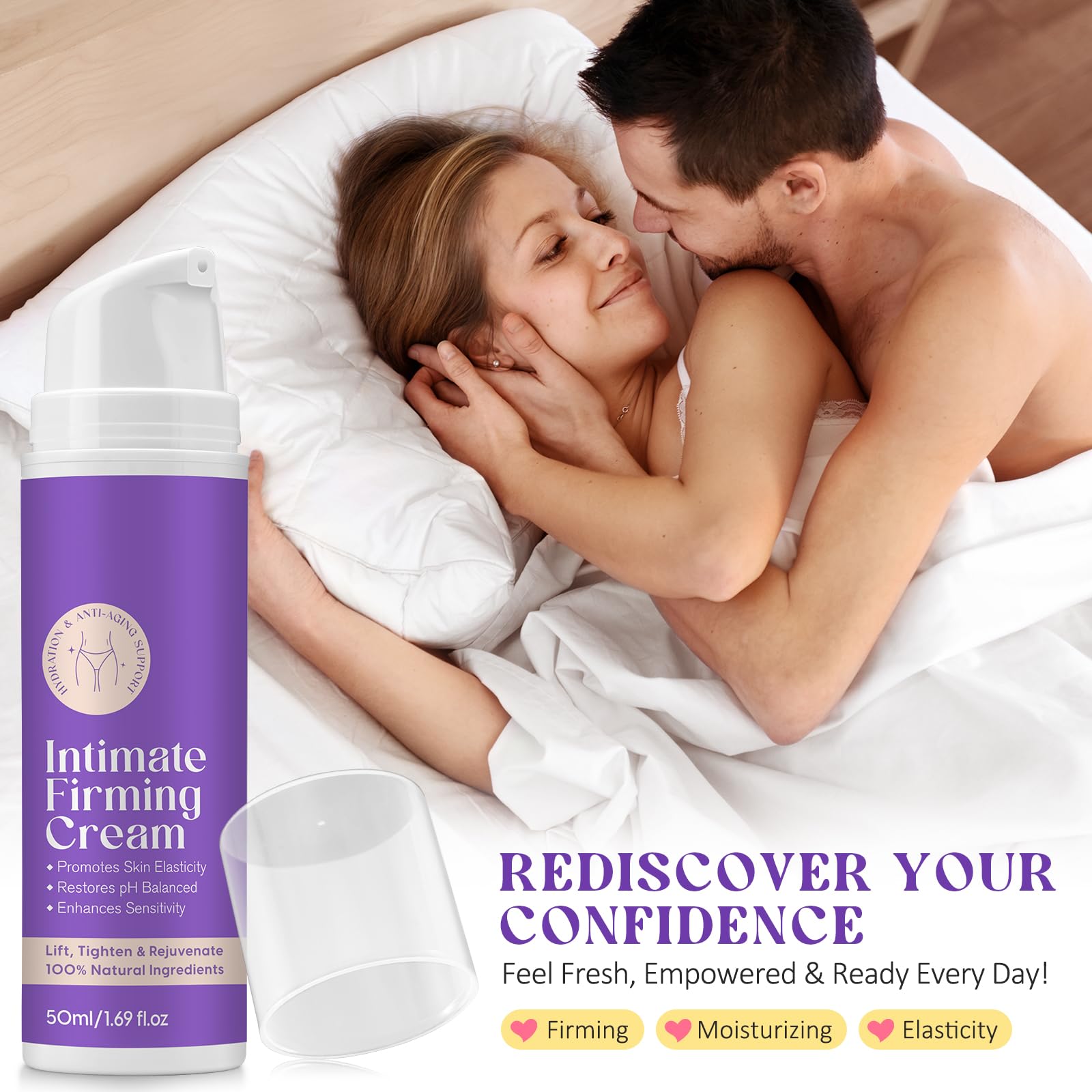 Tightening Cream and Moisturizer for Women, Comfort, 50ml Natural Formula for for Post‑partum Recovery and Moisture, Easy to Apply