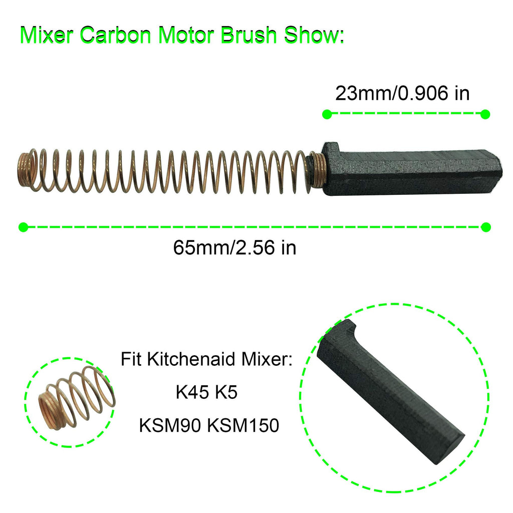 DTAIR W10380496 Carbon Motor Brush Replacement for Whirlpool KitchenAid Stand Mixer W10260958 AP5178083 PS3495098 9706416 (Pack of 2)